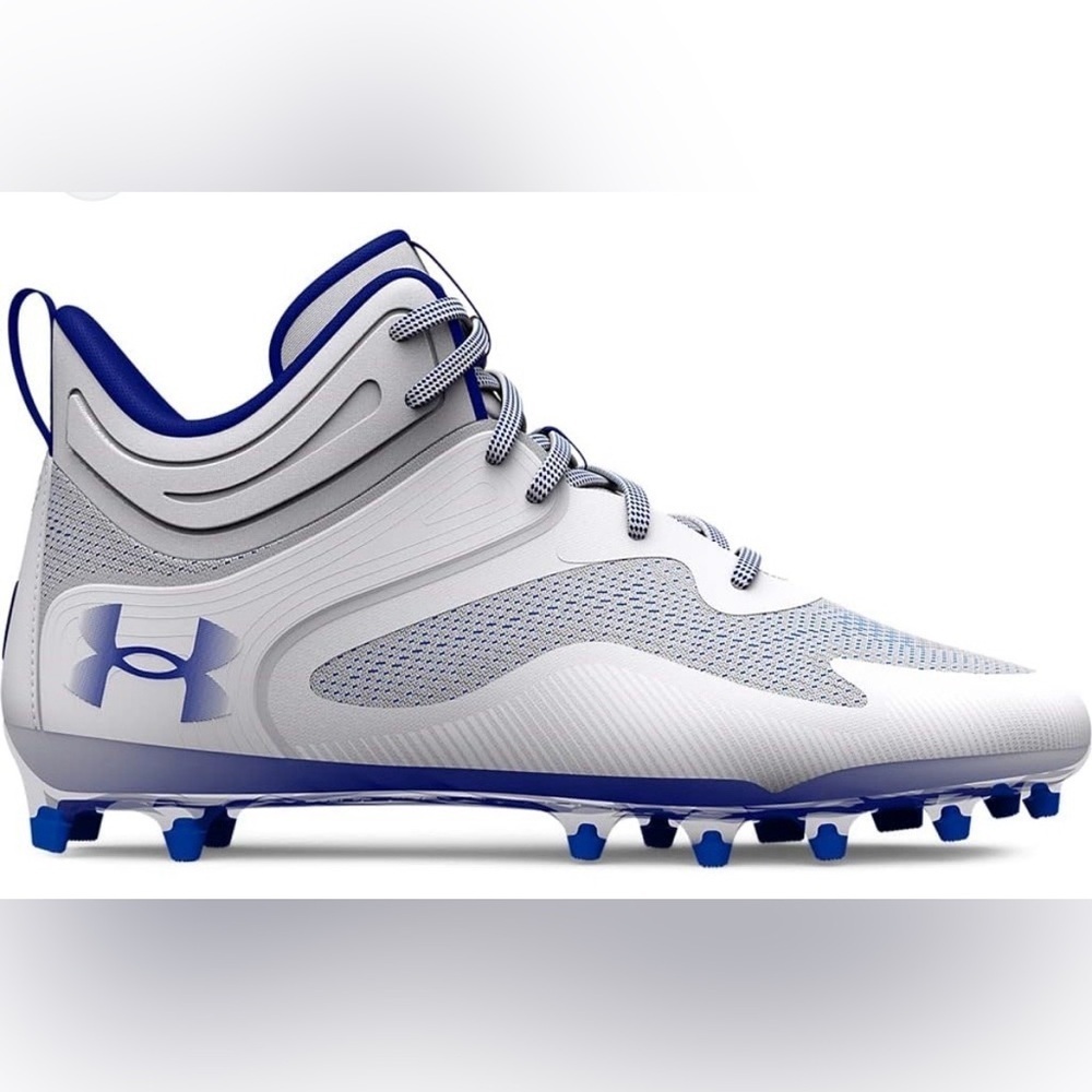 Under Armour Men's White and Blue Sneakers size 14
